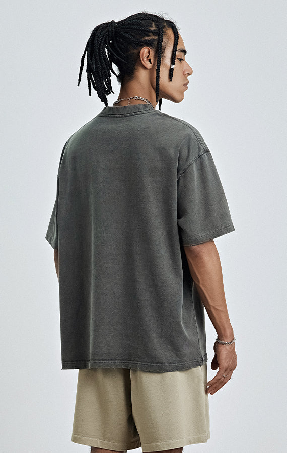 Acid Wash Plain T-shirt